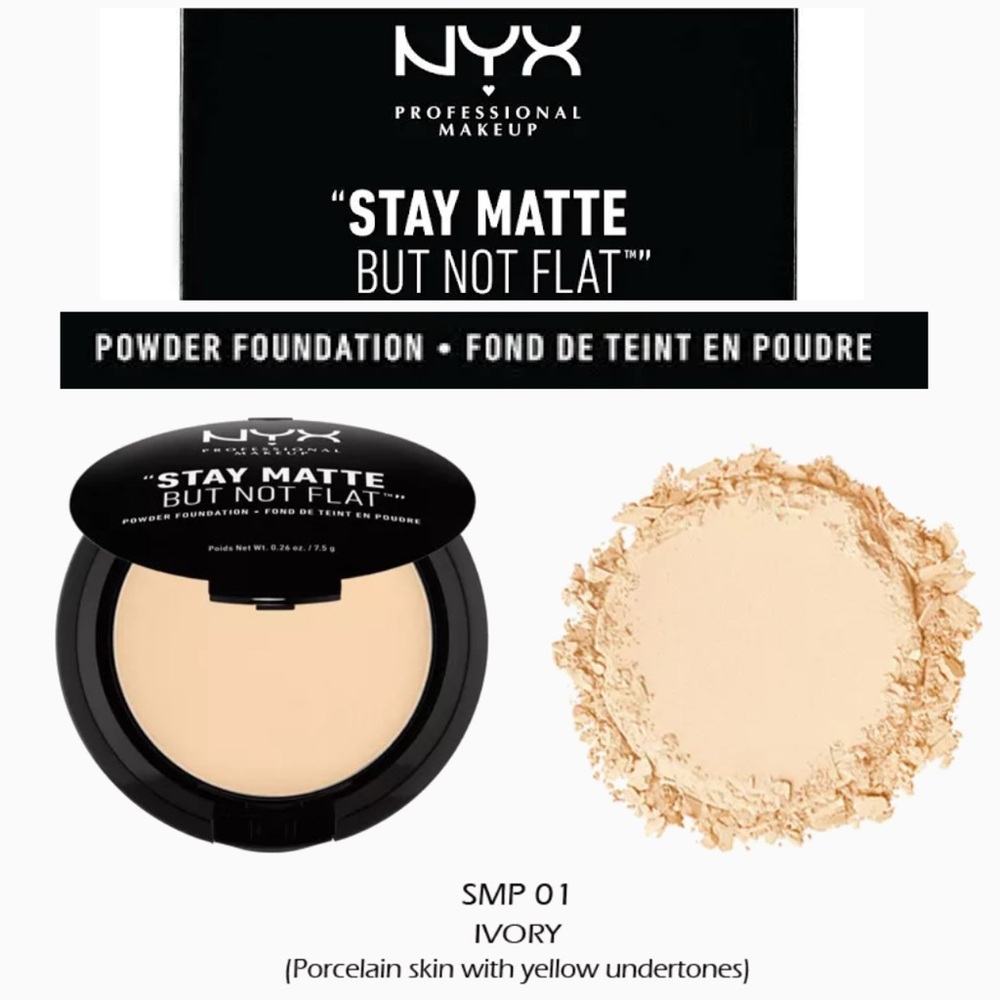 SMP 01 Ivory - NYX Stay Matte But Not Flat Powder Foundation